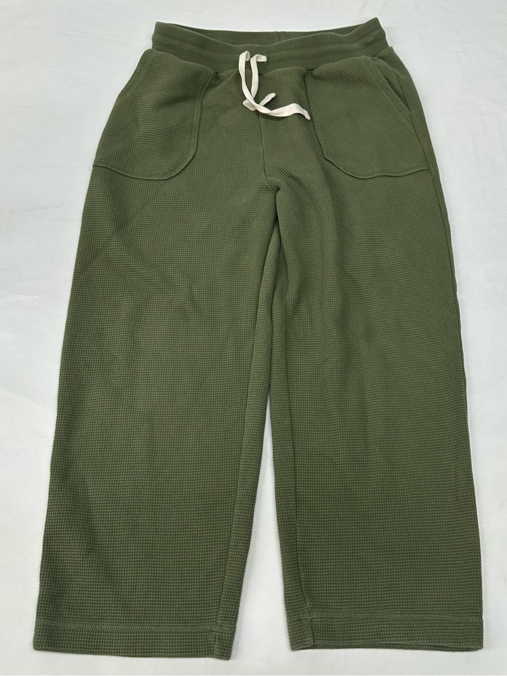 Madewell Olive Green Waffle Knit Joggers